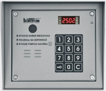 Panel audio z czytnikiem RFID, kolor srebrny, 4 wejścia, maksymalnie 64 klatki, Laskomex CP-3103R_SILVER LASKOMEX